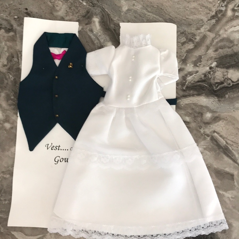 Bride & groom wine bottle covers